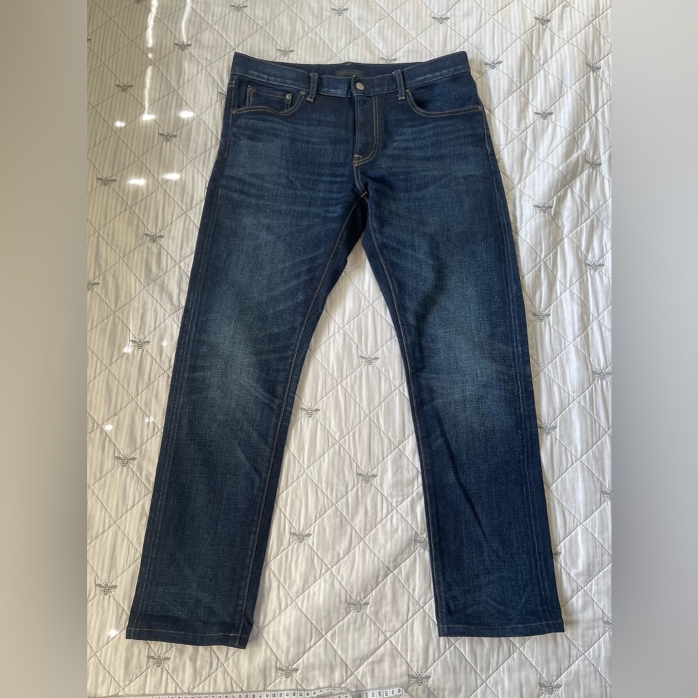 UNIQLO Slim Straight Low Rise Indigo Jeans